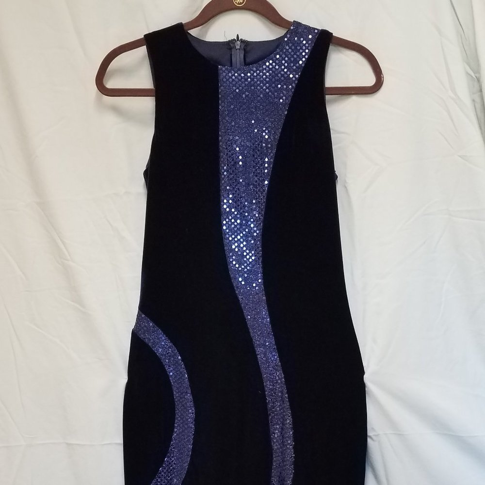 🍁Full length (54") Velour Sequins Evening Gown